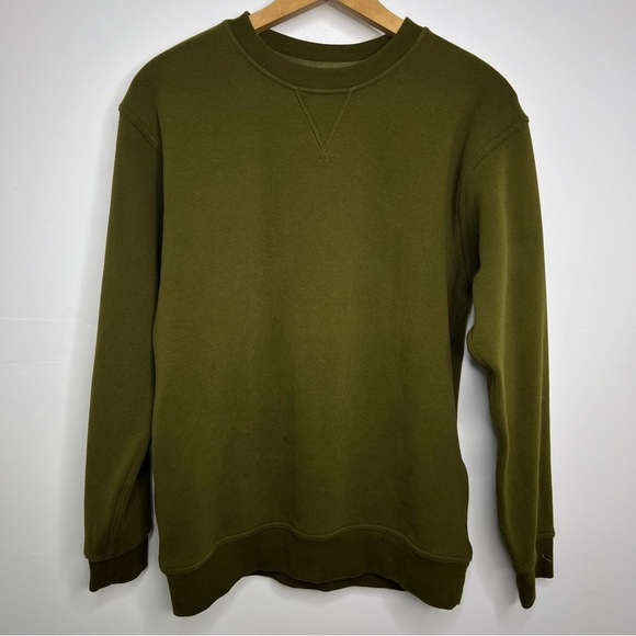 LULULEMON Moss Green Fleece All Yours Crew Sweatshirt - Picture 2 of 5